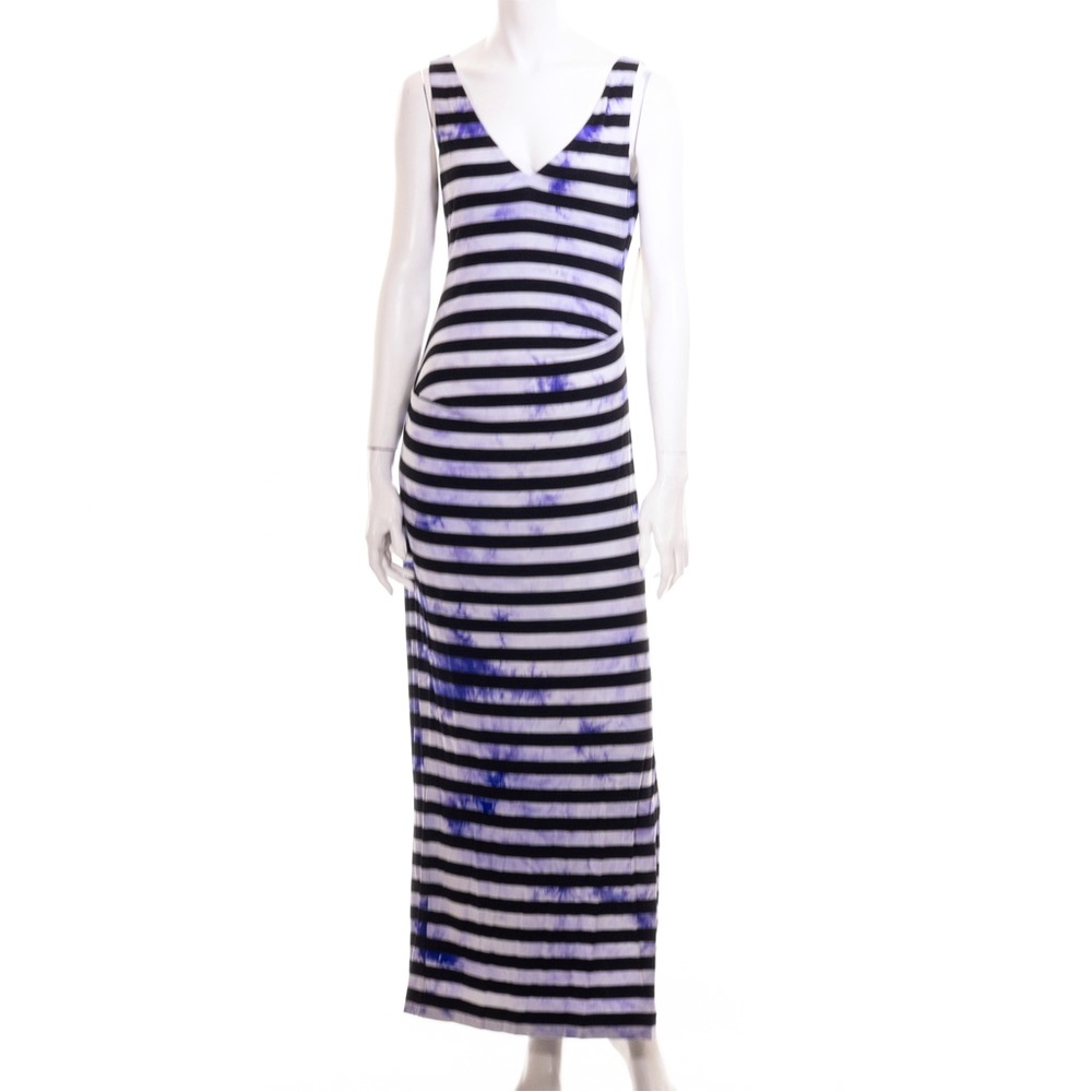 Nicole Miller Striped Tie-Dye Cochella Maxi Dress